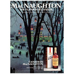 1981 Macnaughton Flavour Of Canada Vintage Print Ad Ice Palace Winterlude Flavor